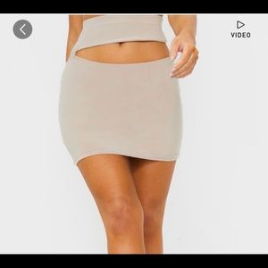 Stone Slinky Cut out Skirt